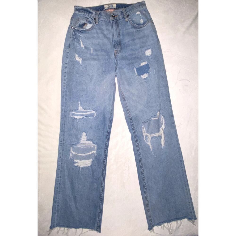 Free People CRVY Straight Shooter Distressed Jeans Size 29 - Picture 6 of 6